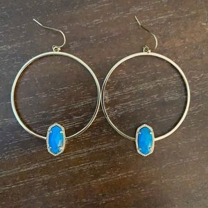 Kendra Scott Elora Turquoise Gold Hoop Earring